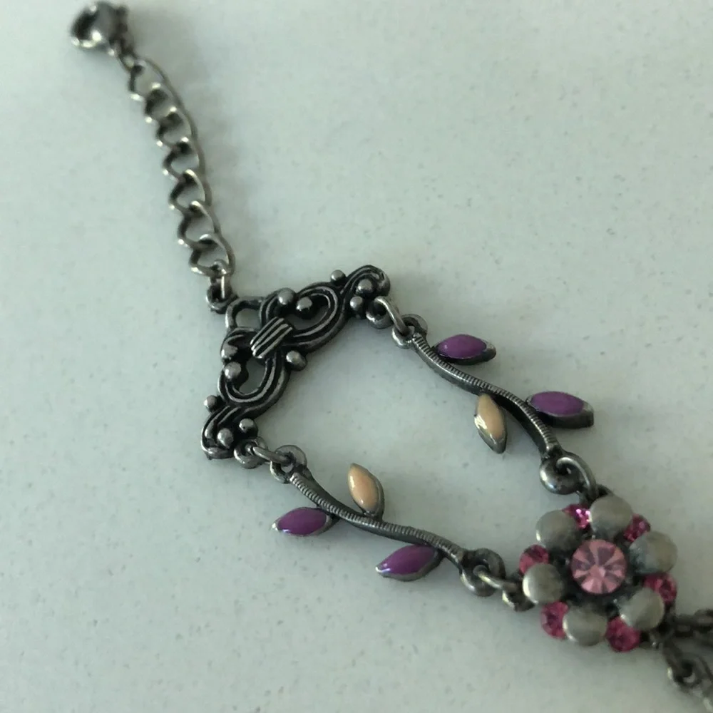 Floral rhinestone choker - Picture 8 of 16